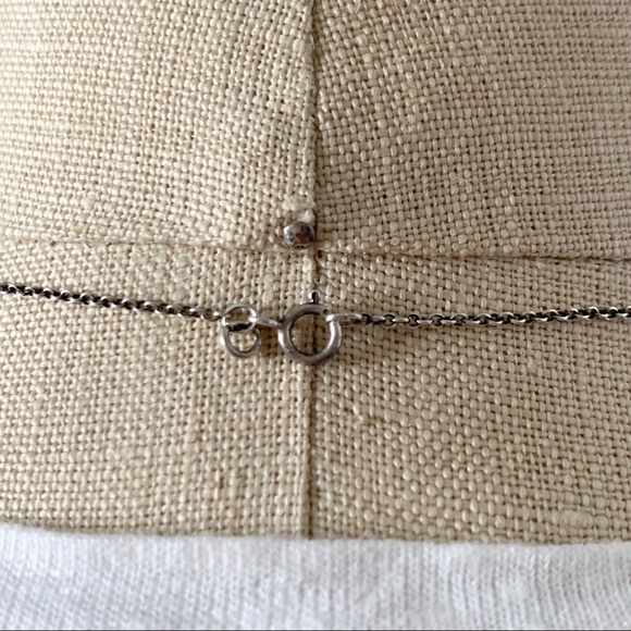 Sterling Silver Floral Pendant Chain Necklace - Picture 8 of 8